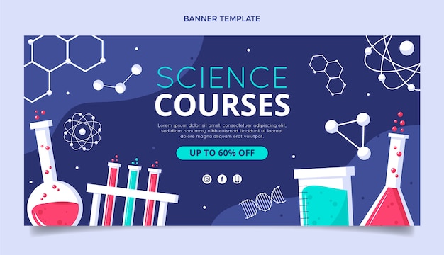 Free vector flat design science sale background