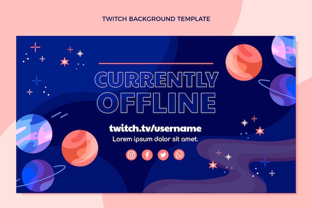 Flat design science twitch background