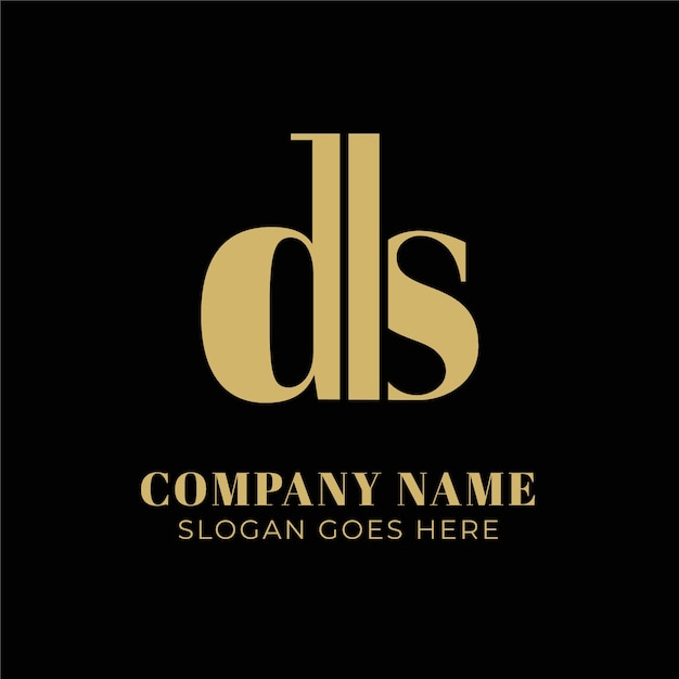 Плоский дизайн шаблона логотипа sd или ds