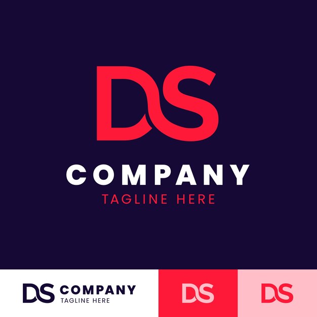 Flat design sd or ds template