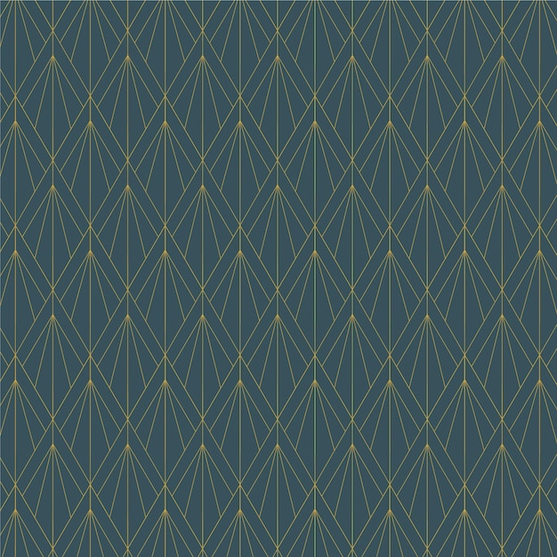 Free vector flat design seamless art deco wallpaper