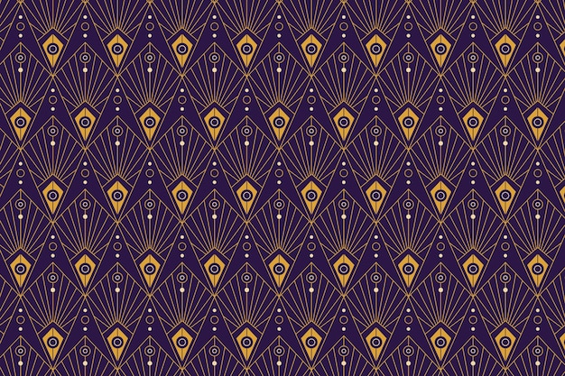 Flat design seamless art deco wallpaper