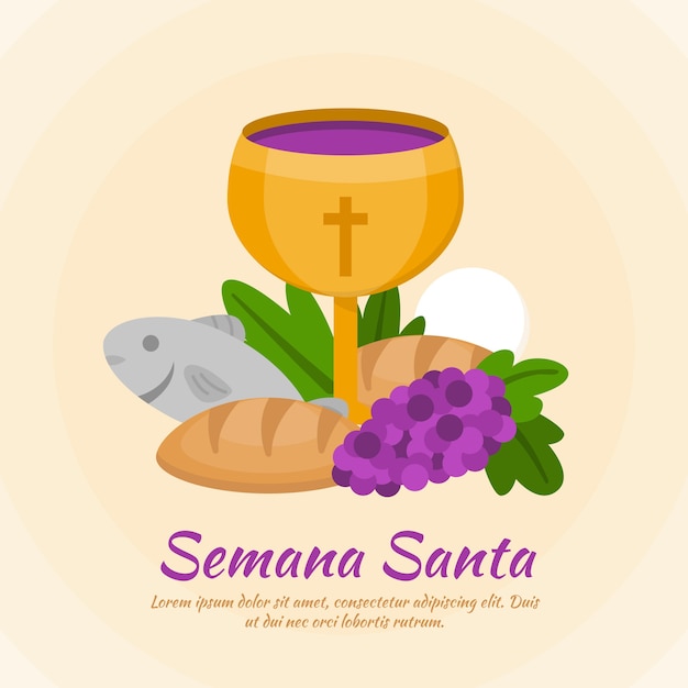 Free vector flat design semana santa concept