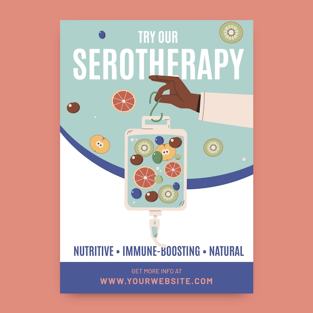 Free vector flat design serotherapy poster design