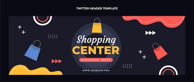 Free Vector flat design shopping center design template
