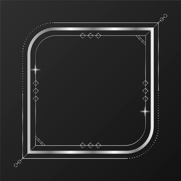 Бесплатное векторное изображение Серебряная рамка в плоском дизайне