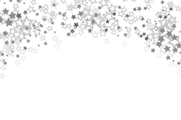 Flat design silver stars background