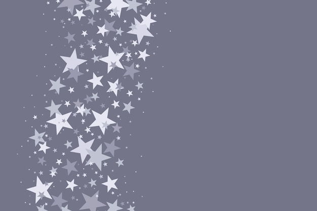 Free vector flat design silver stars background