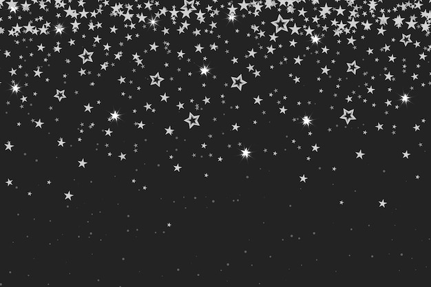 Free vector flat design silver stars background