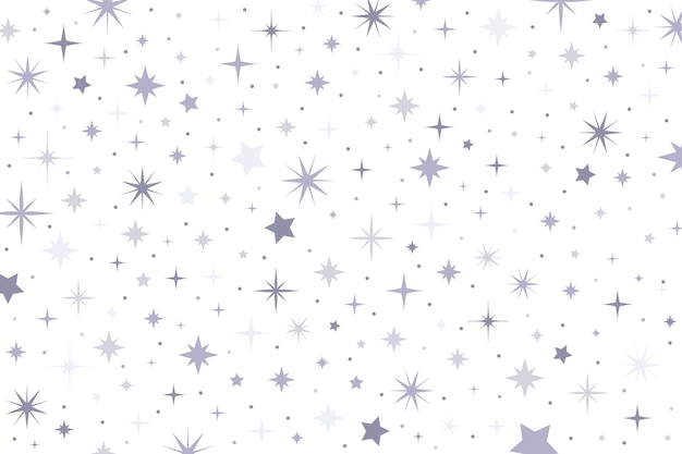 Flat design silver stars background