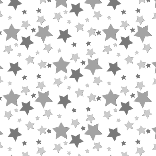 Free vector flat design silver stars pattern design