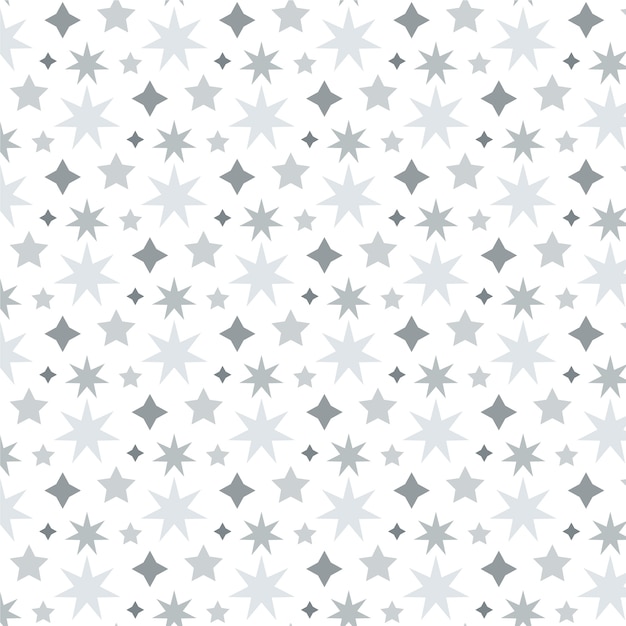 Free Vector flat design silver stars pattern design