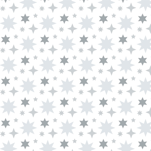 Flat design silver stars pattern design