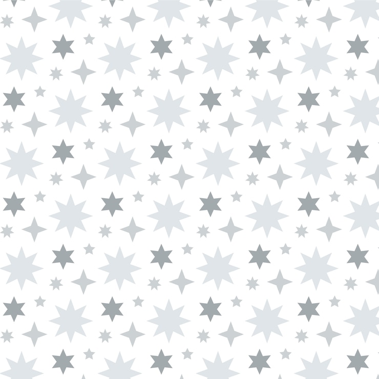 Free Vector flat design silver stars pattern design