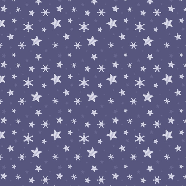 Free vector flat design silver stars pattern design