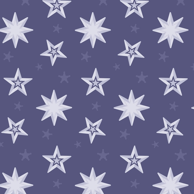 Free vector flat design silver stars pattern design