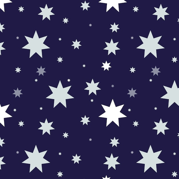 Free vector flat design silver stars pattern