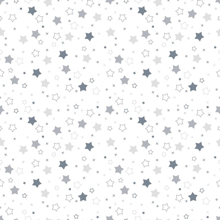 Free Vector flat design silver stars pattern