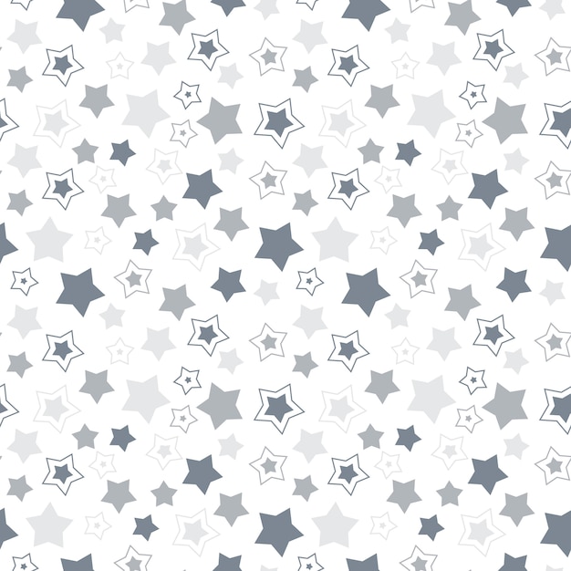 Free vector flat design silver stars pattern