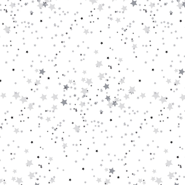 Free vector flat design silver stars pattern