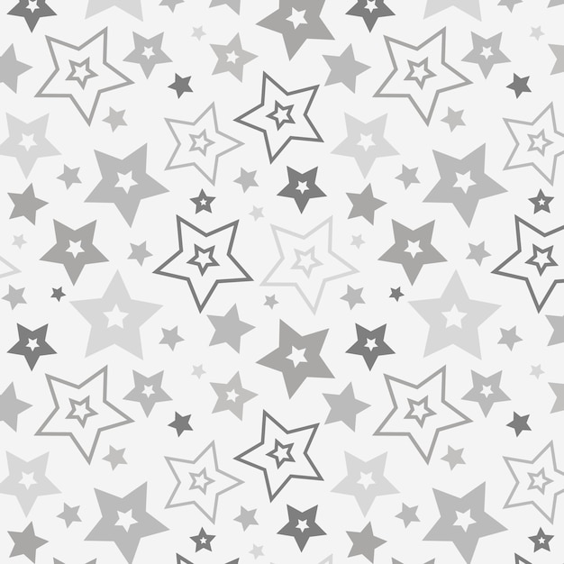 Modello di stelle d'argento design piatto