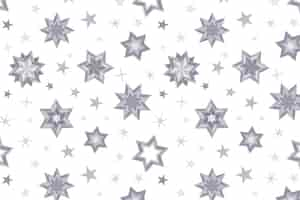 Free vector flat design silver stars pattern