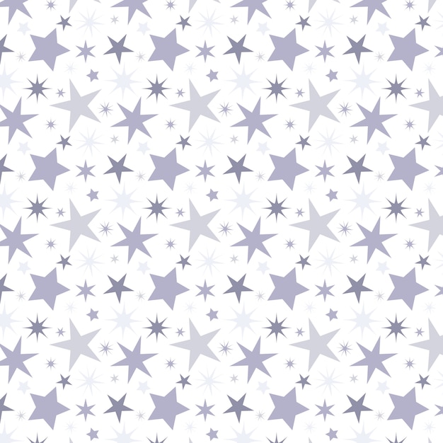 Flat design silver stars pattern