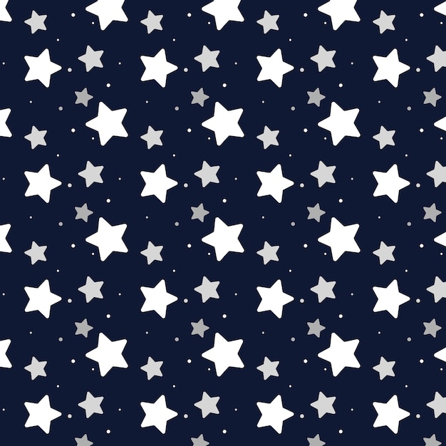 Free vector flat design silver stars pattern