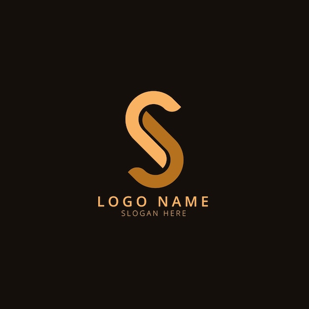 Vettore gratuito logo monogramma sj design piatto