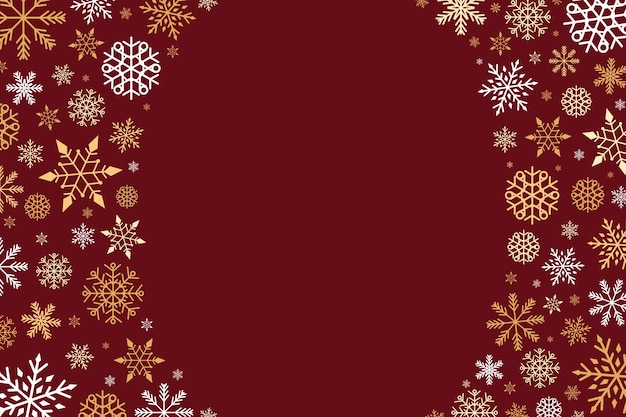 Flat design snowflake border