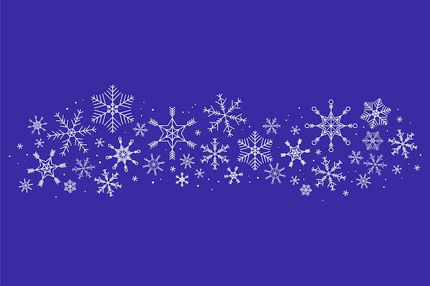 Free vector flat design snowflake border