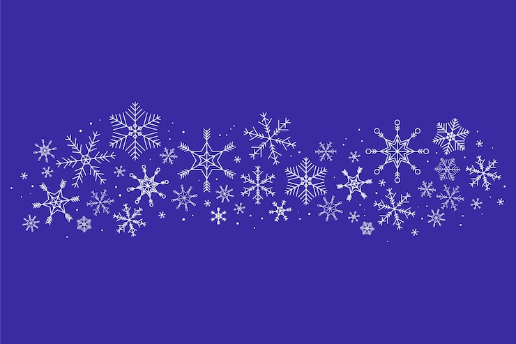 Free Vector flat design snowflake border