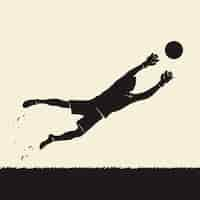 Free vector flat design soccer player silhouette