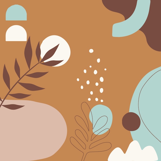 Free vector flat design soft earth tones illustration