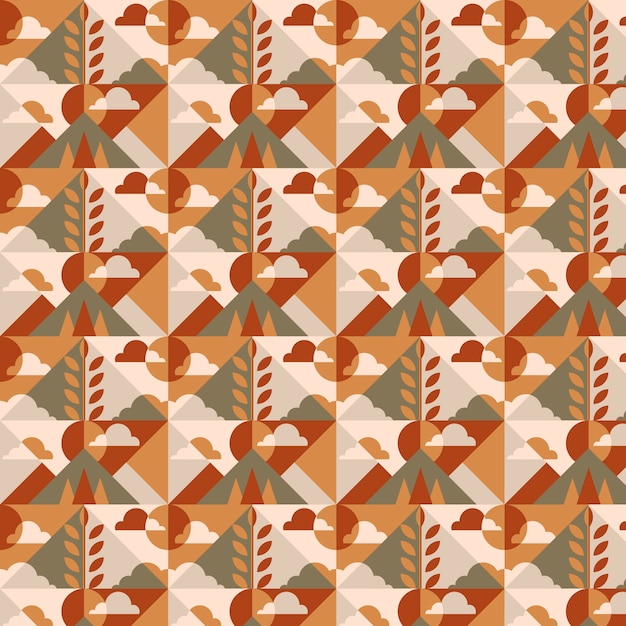 Free vector flat design soft earth tones pattern