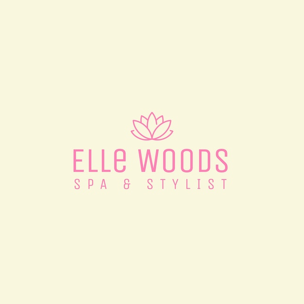 Free vector flat design spa logo template