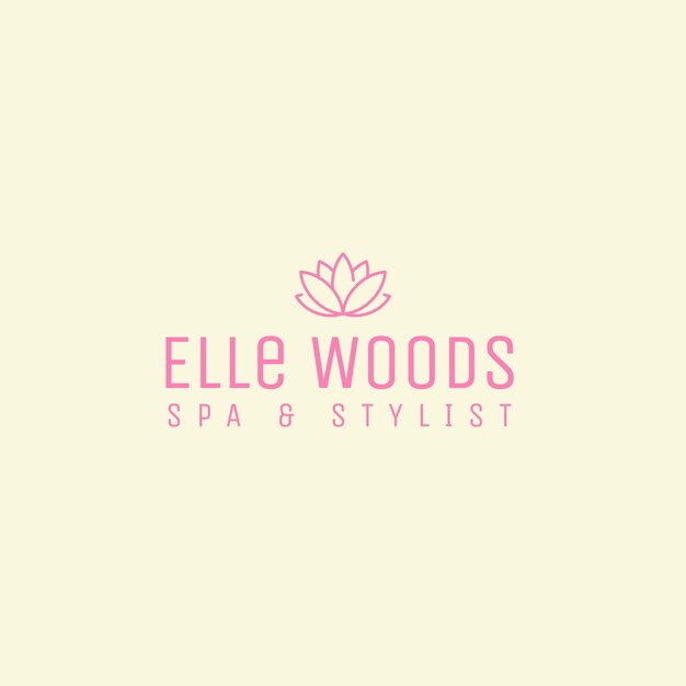 Flat design spa logo template