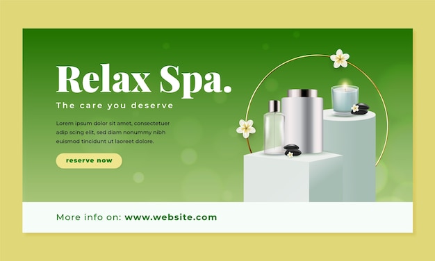 Flat design spa template