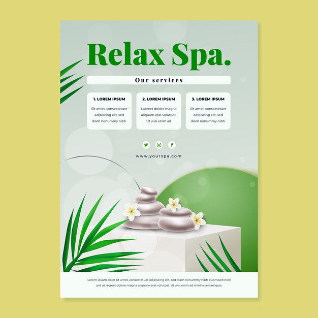 Flat design spa template