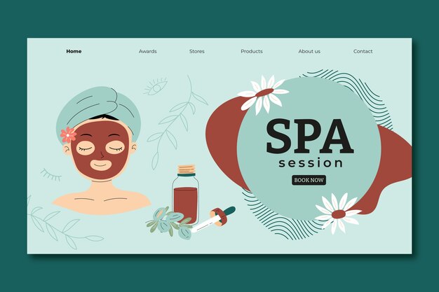 Flat design spa template