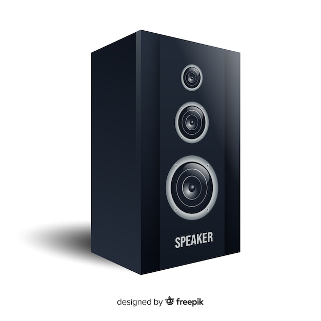 Flat design speaker for music