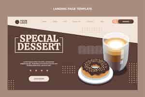 Free vector flat design special dessert landing page