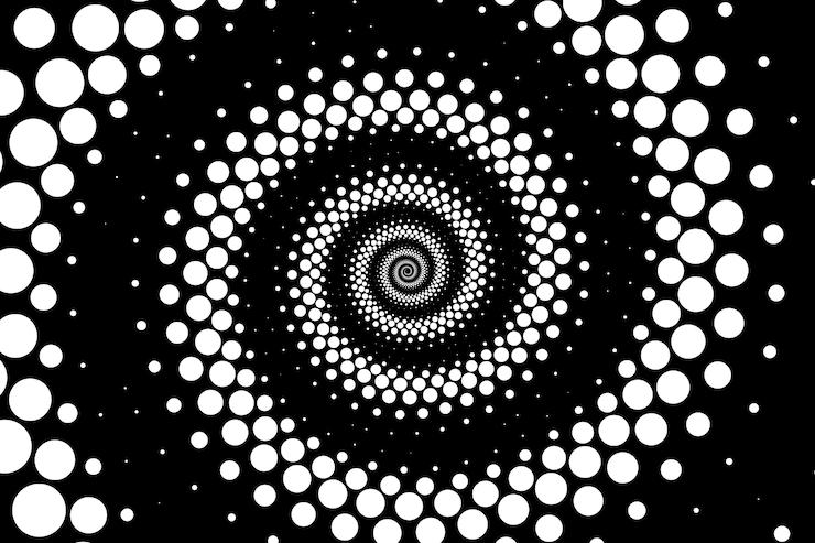 Free Vector flat design spiral circle background