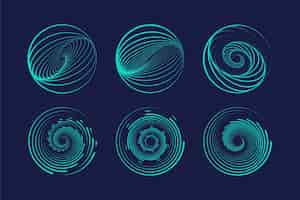 Free vector flat design spiral circle background