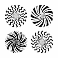 Free vector flat design spiral circle collection