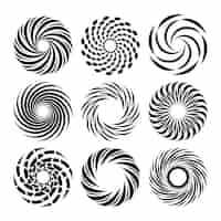 Бесплатное векторное изображение Иллюстрация спирального круга плоского дизайна