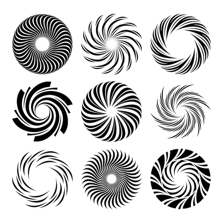 Free Vector flat design spiral circle illustration