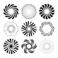 Vettore gratuito illustrazione del cerchio a spirale di design piatto