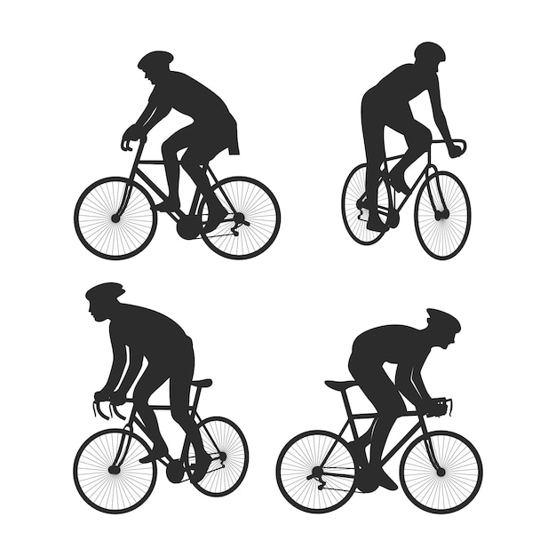 Free vector flat design sport silhouette