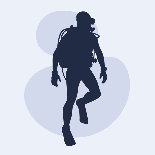 flat design sport silhouette